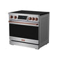 Gordon Ramsay by THOR Kitchen 36" Induction Range in Stainless Steel with Rose Gold hardware, RSI36-RSG
