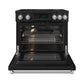 Gordon Ramsay by THOR Kitchen 36" Induction Range in Black Matte with Stainless Steel Accents, RSI36B-SS