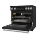 Gordon Ramsay by THOR Kitchen 36" Induction Range in Black Matte with Stainless Steel Accents, RSI36B-SS