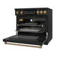 Gordon Ramsay by THOR Kitchen 36" Induction Range in Black Matte with Bronze Accents, RSI36B-BRZ