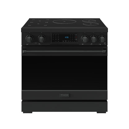 Gordon Ramsay by THOR Kitchen 36" Induction Range in Black, Self-Clean and Air Fry, RSI36B