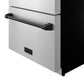 Gordon Ramsay by THOR Kitchen 24" Undercounter Freezer Drawer in Stainless Steel with Black Accents, RZ24U-BLK