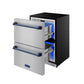 Gordon Ramsay by THOR Kitchen 24" Undercounter Freezer Drawer in Stainless Steel with Blue Accents, RZ24U-BLU