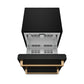 Gordon Ramsay by THOR Kitchen 24" Undercounter Freezer Drawer in Black Matte with Bronze Accents, RZ24UB-BRZ