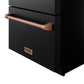 Gordon Ramsay by THOR Kitchen 24" Undercounter Freezer Drawer in Black Matte with Rose Gold Accents, RZ24UB-RSG