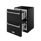 Gordon Ramsay by THOR Kitchen 24" Undercounter Freezer Drawer in Black Matte with Stainless Steel Accents, RZ24UB-SS