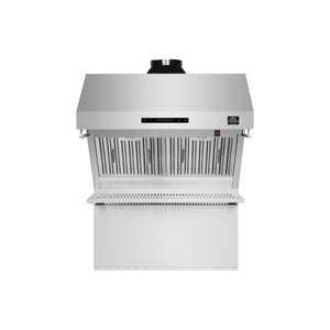 FORNO Savona 30" 600 CFM Wall Mount Range Hood with Back Splash and Baffle Filters, FRHWM5029-30
