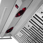 FORNO Savona 36" 1,200 CFM Wall Mount Range Hood with Back Splash and Baffle Filters, FRHWM5029-36
