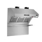 FORNO Savona 36" 1,200 CFM Wall Mount Range Hood with Back Splash and Baffle Filters, FRHWM5029-36