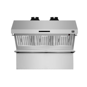 FORNO Savona 48" 1,200 CFM Wall Mount Range Hood with Back Splash and Baffle Filters, FRHWM5029-48
