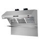 FORNO Savona 48" 1,200 CFM Wall Mount Range Hood with Back Splash and Baffle Filters, FRHWM5029-48