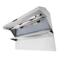 FORNO Savona 60" Wall Mount Range Hood with Backsplash and Heating Lamps, FRHWM5029-60-60HB