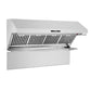 FORNO Savona 60" Wall Mount Range Hood with Backsplash and Heating Lamps, FRHWM5029-60-60HB
