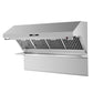 FORNO Savona 60" Wall Mount Range Hood with Backsplash and Heating Lamps, FRHWM5029-60-60HB