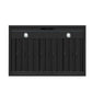 FORNO Ambassador Valente 36" 427 CFM Wall Mount Range Hood with 3 Speeds, LED Light in Fingerprint Resistant Black, Antique Brass and Copper Rivet Trim, FRHWM5099-36CPBLK