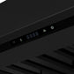 FORNO Ambassador Valente 36" 427 CFM Wall Mount Range Hood with 3 Speeds, LED Light in Fingerprint Resistant Black, Antique Brass and Copper Rivet Trim, FRHWM5099-36CPBLK