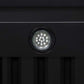FORNO Ambassador Valente 36" 427 CFM Wall Mount Range Hood with 3 Speeds, LED Light in Fingerprint Resistant Black, Antique Brass and Copper Rivet Trim, FRHWM5099-36CPBLK