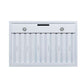 FORNO Ambassador Valente 36" 427 CFM Wall Mount Range Hood with 3 Speeds, LED Light in Fingerprint Resistant White, Antique Brass and Copper Rivet Trim, FRHWM5099-36CPWHT