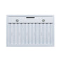 FORNO Ambassador Valente 36" 427 CFM Wall Mount Range Hood with 3 Speeds, LED Light in Fingerprint Resistant White, Antique Brass and Copper Rivet Trim, FRHWM5099-36CPWHT