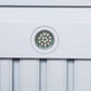 FORNO Ambassador Valente 36" 427 CFM Wall Mount Range Hood with 3 Speeds, LED Light in Fingerprint Resistant White, Antique Brass and Copper Rivet Trim, FRHWM5099-36CPWHT