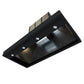 FORNO Ambassador Valente 48" 304 CFM Wall Mount Range Hood with 3 Speeds, LED Light in Fingerprint Resistant Black, Antique Brass and Copper Rivet Trim, FRHWM5099-48CPBLK