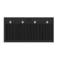 FORNO Ambassador Valente 48" 304 CFM Wall Mount Range Hood with 3 Speeds, LED Light in Fingerprint Resistant Black, Antique Brass and Copper Rivet Trim, FRHWM5099-48CPBLK