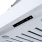 FORNO Ambassador Valente 48" 304 CFM Wall Mount Range Hood with 3 Speeds, LED Light in Fingerprint Resistant White, Antique Brass and Copper Rivet Trim, FRHWM5099-48CPWHT