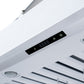 FORNO Ambassador Valente 48" 304 CFM Wall Mount Range Hood with 3 Speeds, LED Light in Fingerprint Resistant White, Antique Brass and Copper Rivet Trim, FRHWM5099-48CPWHT