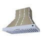 FORNO Ambassador Valente 48" 304 CFM Wall Mount Range Hood with 3 Speeds, LED Light in Fingerprint Resistant White, Antique Brass and Copper Rivet Trim, FRHWM5099-48CPWHT