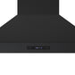 FORNO Venezia 48" 900 CFM Wall Mount Ducted Range Hood with Touch Controls and LED Lights in Black with Antique Brass Accents, FRHWM5503-48BLK