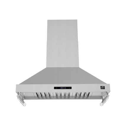FORNO Venezia 48" 900 CFM Wall Mount Ducted Range Hood with Touch Controls and LED Lights in Stainless Steel, FRHWM5503-48