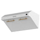 FORNO Espresso Bari 30" 400 CFM Under Cabinet Range Hood in White with Antique Brass Handles, FRHUC5255-30WHT