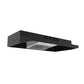 FORNO Cappa 30" 200 CFM Compact Under Cabinet Convertible Range Hood in Black, FRHUC5200-30BLK