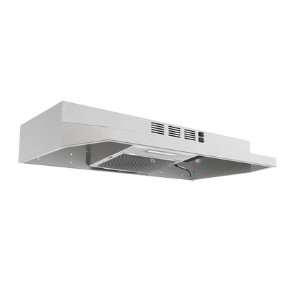 FORNO Cappa 30" 200 CFM Compact Under Cabinet Convertible Range Hood in Stainless Steel, FRHUC5200-30