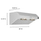 FORNO Espresso Bari 30" 400 CFM Under Cabinet Range Hood in White with Antique Brass Handles, FRHUC5255-30WHT