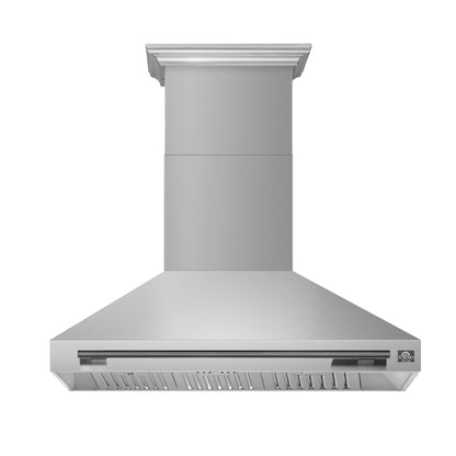FORNO Aria 48" 1200 CFM Wall Mount Range Hood in Stainless Steel, FRHWM5095-48