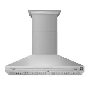FORNO Aria 60" 1200 CFM Convertible Wall Mount Range Hood in Stainless Steel, FRHWM5095-60