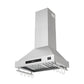 FORNO Venezia 30" 370 CFM Wall Mount Ducted Range Hood with Touch Controls and LED Lights in Stainless Steel, FRHWM5503-30