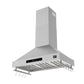 FORNO Venezia 36" 370 CFM Wall Mount Ducted Range Hood with Touch Controls and LED Lights in Stainless Steel, FRHWM5503-36