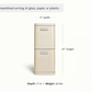 Caraway 45L 2-Drawer Recycling Bin in Cream