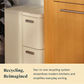 Caraway 45L 2-Drawer Recycling Bin in Cream