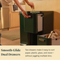 Caraway 45L 2-Drawer Recycling Bin in Cream