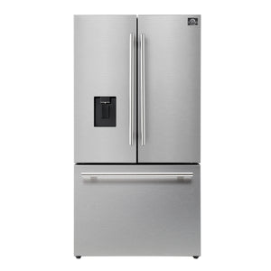 FORNO Aosta 36" 22.4 cu. ft. Refrigerator with External Water Dispenser, Automatic Ice Maker, FFFFD1866-36SB