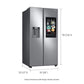 SAMSUNG 36" 26.7 cu. ft. Standard Depth Large Capacity Side-by-Side Refrigerator with Touch Screen Family Hub™ in Stainless Steel