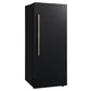 FORNO Maderno 28" 13.6 cu. ft. Right Swing Convertible Upright Freezer/Refrigerator in Black with Antique Brass Handle, FFFFD1722-28BLK-RS