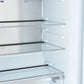 FORNO Maderno 60" 27.2 cu.ft. Convertible Refrigerator and Freezer with Modern Trim Kit in White with Antique Brass Handles, FFFFD1722-60MG-WHT