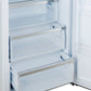 FORNO Maderno 60" 27.2 cu.ft. Convertible Refrigerator and Freezer with Grill Trim Kit in White with Antique Brass Handles, FFFFD1722-60SG-WHT