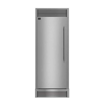 FORNO Maderno 32" 13.6 cu.ft. Left Swing Convertible Refrigerator and Freezer with Modern Trim Kit in Stainless Steel, FFFFD1722-32LSG