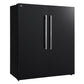 FORNO Maderno 60" 27.2 cu. ft. Convertible Refrigerator and Freezer with Modern Trim Kit in Black with Stainless Steel Handles, FFFFD1722-60MG-BLK