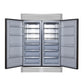 FORNO Maderno 60" 27.2 cu.ft. Convertible Refrigerator and Freezer with Grill Trim Kit, FFFFD1722-60SG